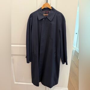 Burberry Men’s Vintage Classic Blue Trench Coat - Nova check lining - Size 54